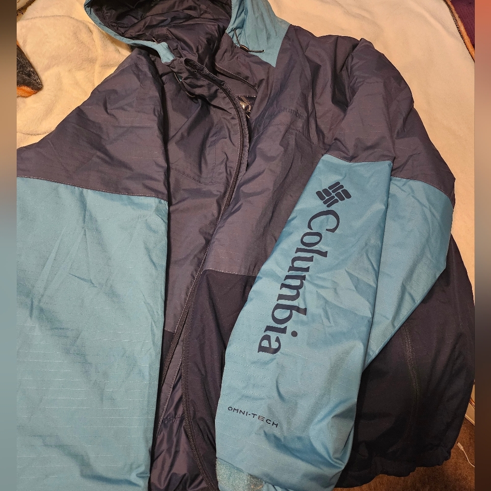 Columbia Point Park Blue Two Tone Jacket Omni-Tech